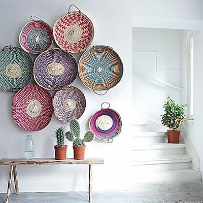 coloured baskets