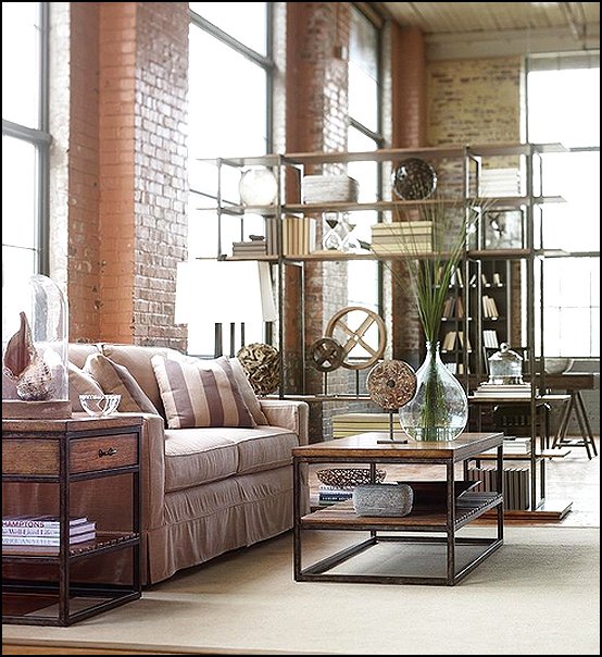 industrical chic loft style living-industrical chic loft style living